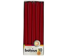 Bolsius Bougie DÃ®ner 103600352244, Cire de Paraffine, vin Rouge