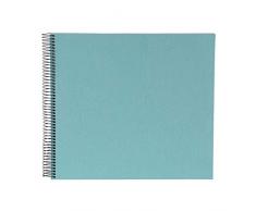 Goldbuch Album Photo à Spirales Bella Vista 35 x 30 cm, Album Photo avec 40 Pages Noires, Livre Photo en Lin, 25507, Aqua, 35 x 30 x 4 cm