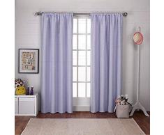 Exclusive Home Curtains Exclusif Maison Rideaux Enfants Polka Dot Jacquard avec Doublure occultant pour Tige de Poche fenêtre Panneau de Rideau Paire, Lilas Violet, 54 x 84 cm, 2 pièces