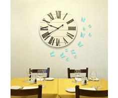 WALPLUS(TM) Autoocollant Walplus Mural Famille Stickers Décalque Art Décoration 3D Papillon Bleu Turc