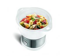 Team Kalorik Cuiseur Vapeur Ãlectrique en CÃ©ramique 4.5 Litres, 700 W, Sans BPA, Blanc/ArgentÃ©, TKG DG 1002