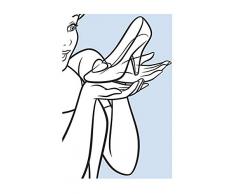Komar WB016-50x70 Poster dart, Cinderella Chaussure Verre, 50cm x 70cm