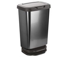 M-Home | Poubelle à Pédale | JIVE 40L | Plastique Carbone | PLS8160-163