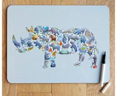 Louise Tate Illustration Rhino Set de Table 38 x 29 cm