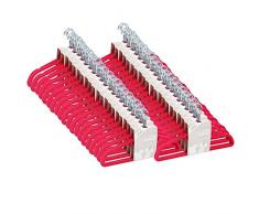 JVL Cintres antidÃ©rapants Fins en Velours Rose Lot de 200