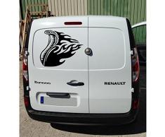 TATOUTEX Stickers Cobra Flamming - Blanc, L 60cm x H 50cm