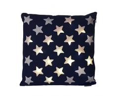 Kanguru 1174 Stars Coussin avec LED, Polyester, Bleu, 40 x 40 x 13 cm