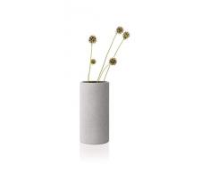 blomus Coluna Vase en béton Gris Clair H 24 cm à 12 cm