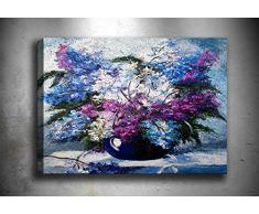 Bonamaison Peinture sur toile, multicolore, 70 x 100 cm - Conçu et fabriqué en Turquie