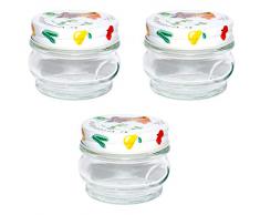 Le Comptoir de la Conserve 5010 3 Bocaux Verre ORTOLANO 156 ML, Transparent