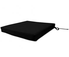 Soleil docre Alix Dessus de Chaise ImpermÃÂ©abilisÃÂ© 40x40x5 cm OUTDOOR Polyester Noir 40 x 40 x 5 cm