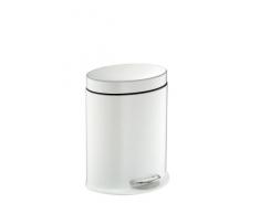 Wesco 102 012-01 Poubelle Ã pÃ©dale ovale (Blanc)