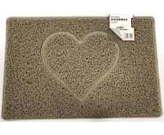 Nicoman Paillasson Lavable en Forme de CÅur-(Utiliser intÃ©rieur et extÃ©rieur), Moyen (75x44cm), Beige