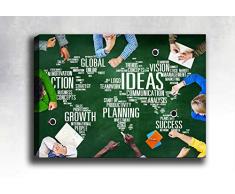 Bonamaison Peinture sur toile, multicolore, 70 x 100 cm - Conçu et fabriqué en Turquie