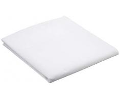AmazonBasics Everyday Drap plane en coton 100%, 180 x 260 cm - Blanc