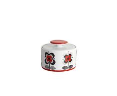 Fairmont Main &1 pièce en Porcelaine vitrifiée avec Rebord aplati, Stockholm Sucrier avec Couvercle Rouge
