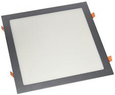 LYO Plafonnier type downlight LED carrÃ© encastrable Gris 29Â x 29Â cm