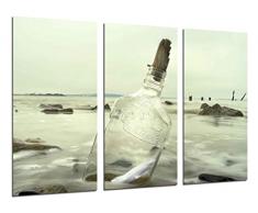 Tableau Moderne Photographique, Impression sur bois, Message dans une bouteille damour, 97 x 62 cm, ref. 26510