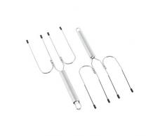 Ninja Grandes Fourchettes de Service En Acier Inoxydable, SpÃ©cial Poulets Et RÃ´tis, pour Appareils Ninja Foodi, [Pack de 2 PiÃ¨ces], Compatible Avec Op300, Op500, Ag301, [4024J300Euk], Argent