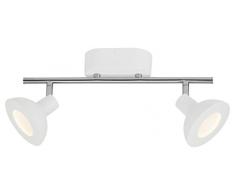 AEG aega191083Â A + +, tube Titania Spot LED, lumiÃ¨re indirecte oscillant, 2Â x 500Â Lumen, aluminium, 5Â W, intÃ©grÃ©, blanc/chromÃ©, 10,5Â x 36,5Â x 17,3Â cm