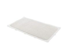 AmazonBasics Tapis de bain antidérapant, Luffa, Blanc, 75 x 43 cm