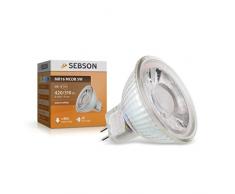 SEBSON Ampoule LED GU5.3 / MR16 5W (remplace 35W), 420lm, 36Â°, Blanc chaud, 12V DC