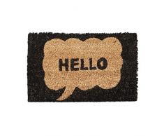 Relaxdays Mini Paillasson enfants avec motifs HELLO tapis entrÃ©e pour les petits fibres de coco tapis de sol chambre enfant tapis antidÃ©rapant caoutchouc 1,5 x 40 x 25 cm, motif hello
