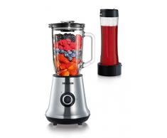 Severin 3737 Mix & Go Multi Mixeur + Smoothie Noir/Inox Brossé 16,8 x 16,2 x 35,8 cm