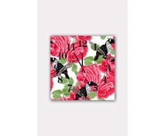 Bonamaison Horloge Murale en MDF, Multicolore, 30 x 30 cm