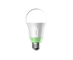 TP-Link Ampoule LED connectée WiFi, culot E27 , Lumière Ambiance Blanche, 10W, fonctionne avec Amazon Alexa (Echo et Echo Dot), Google Assistant et IFTTT pour la commande vocale, lumière blanche personnalisable froid/chaud,