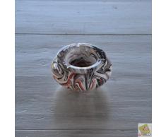 Yodeco - Cendrier tunisien marbrÃ© blanc, noir et rouge - Petit modÃ¨le