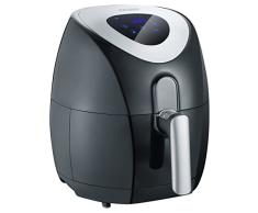 SEVERIN Friteuse Ã air chaud (1.500 W, CapacitÃ© 3,2 L, CapacitÃ© de friture 400 g), Inox/noir, FR 2430