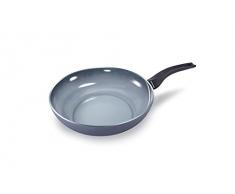 Moneta 4124328 Wok pour Induction, Aluminium, Gris Clair, 28 cm