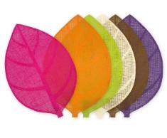 le jardin des cigales set de table 30x45cm fibre papier feuille orange