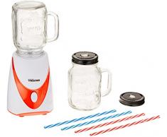 Tristar BL-4456 Blender Mason Jar, 250 W, Rouge, Blanc