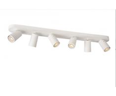Lucide XYRUS LED - Spot Plafond - LED Dim. - GU10 - 6x4,5W 3000K - Blanc