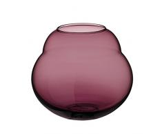 Villeroy & Boch Jolie Mauve Vase, Décoration de Table en verre cristal de haute qualité Mauve, 17 cm, dans emballage cadeau Photophore gris, Porcelaine, Blanc, 10 x 10 x 17 cm