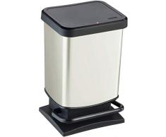 Rotho 1754010746 Poubelle, Plastique, Blanc, 20 l
