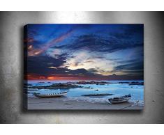 Bonamaison Peinture sur toile, multicolore, 70 x 100 cm - ConÃ§u et fabriquÃ© en Turquie