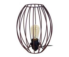 Tosel 65254 Lampe Ã Poser 1 LumiÃ¨re, Acier, E27, 40 W, Marron, 19 x 25 cm