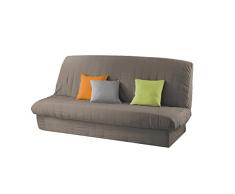 douceur dintÃ©rieur housse de clic clac matelasse 120 Ã 140cm-185 Ã 200cm essentiel taupe