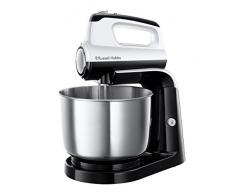Russell Hobbs 24680-56 Batteur Electrique sur Socle 3,5L Horizon, 2 Fouets HÃ©lice, 2 Crochets PÃ©trin, 5 Vitesses