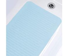 Spirella Viva Tapis de Douche en Caoutchouc Bleu 75 x 35 cm
