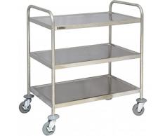 Casselin CCI3 - Chariot en inox 3 plateaux