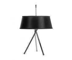 EUROCINSA Réf. 16002 Lampe de table, nickelé, noir, 49/31 x 72 cm.