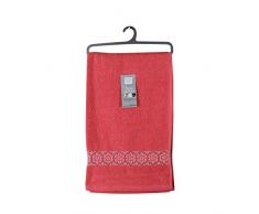 douceur dintÃ©rieur tapis de bain 50x85 cm eponge jacquard adelie corail