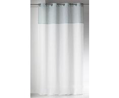 Homemaison 806408 Voilage effet 2 Tons Etamine/Polyester Bleu 1 x 140 cm