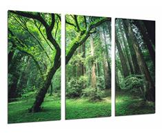 Tableau Moderne Photographique, Impression sur bois, Forêt en été, Grove dans la montagne, 97 x 62 cm, ref. 26624