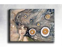 Bonamaison Peinture sur toile, multicolore, 70 x 100 cm - Conçu et fabriqué en Turquie