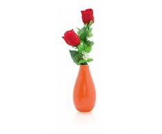 eBuyGB Bud Vase, Céramique, Orange, 7,1 x 22,5 x 14,2 cm